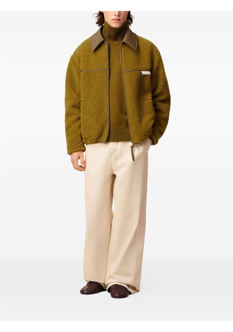 giacca veste zippe uomo verde licheno AMI PARIS | HJK856.PL0040374